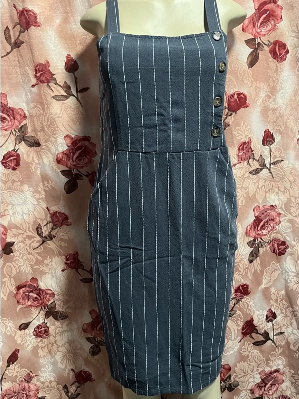 orange creek dark navy blue with white stripes